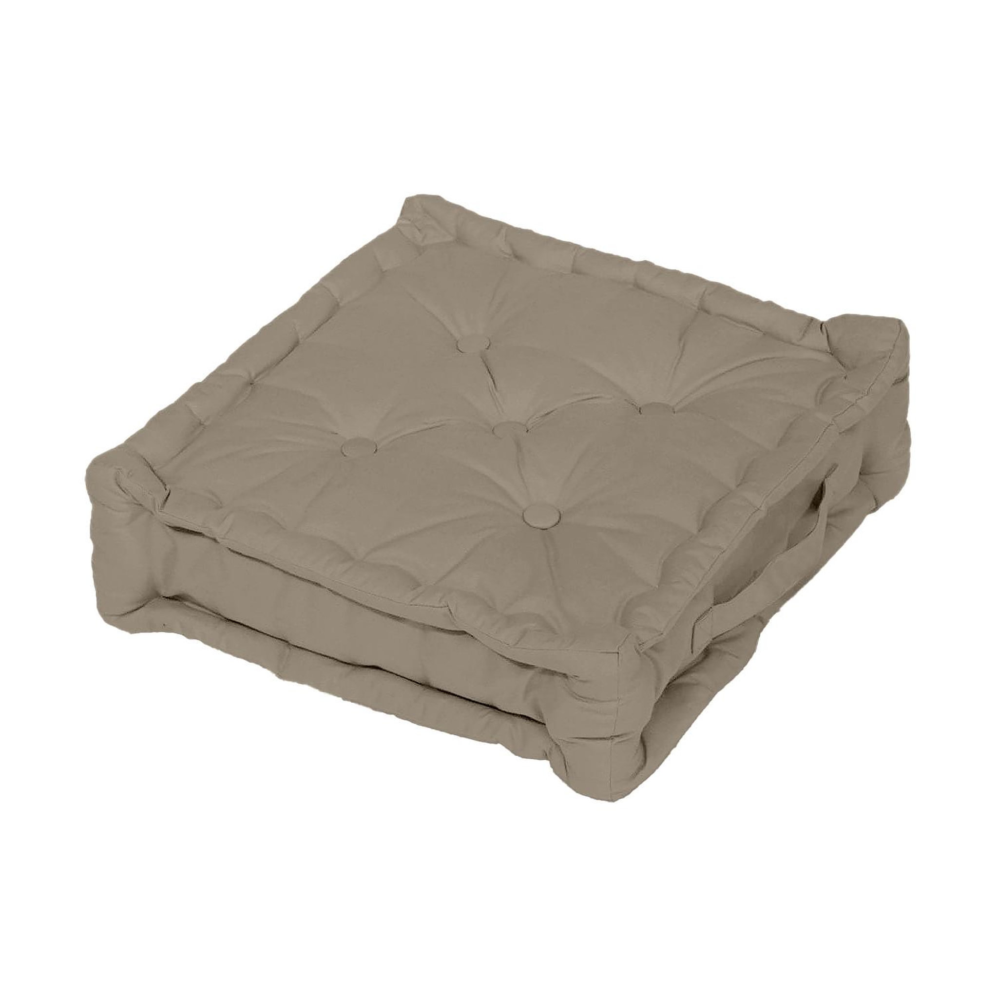 Voir la diapositive 1 : SOLEIL D'OCRE Coussin tapissier en coton 50x50x10 cm PANAMA par Soleil d'Ocre