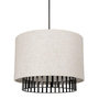 Voir la diapositive 1 : OSTARIA Suspension cylindrique métal lin Alma noire beige