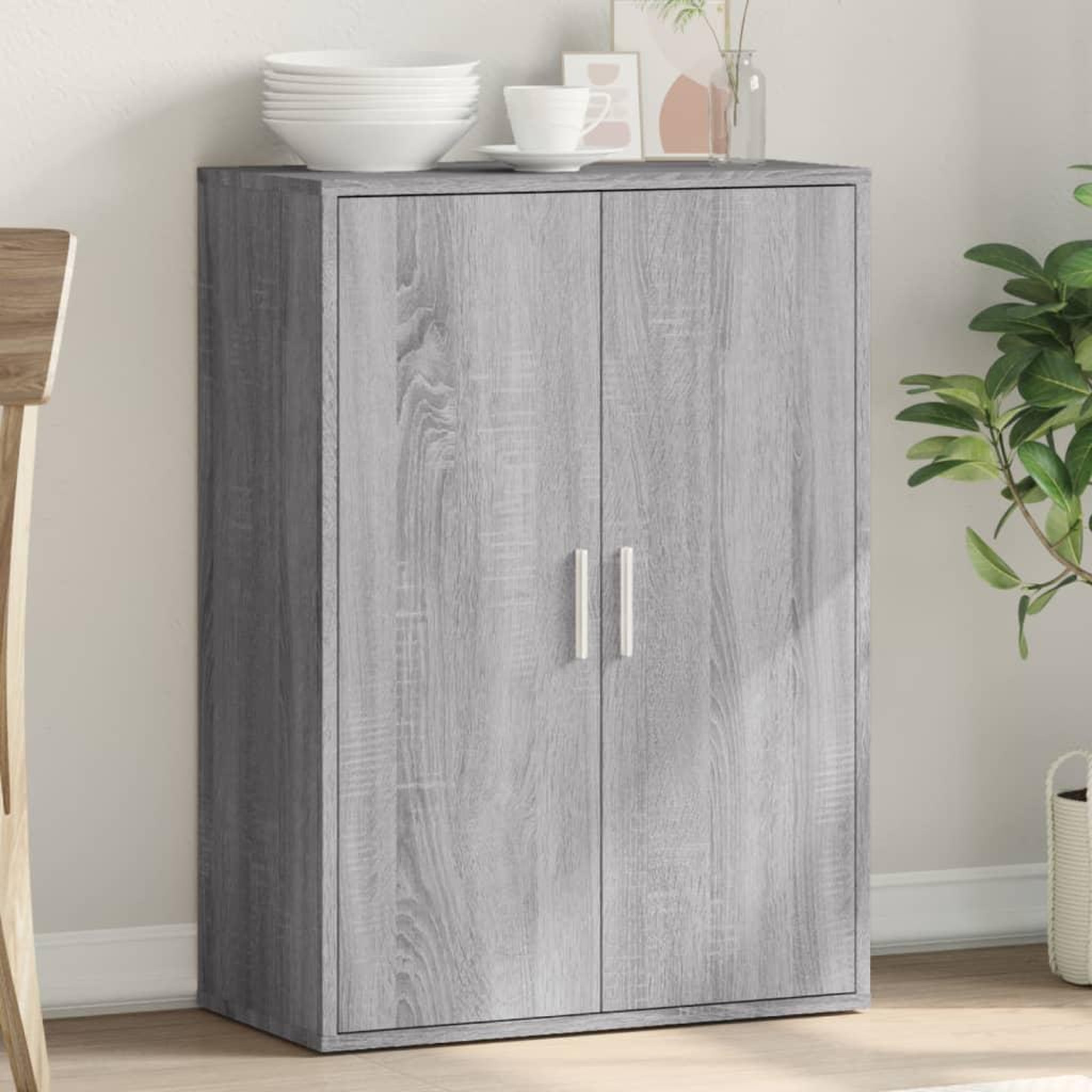 VIDAXL Buffet sonoma gris 60x31x84 cm bois d'ingenierie