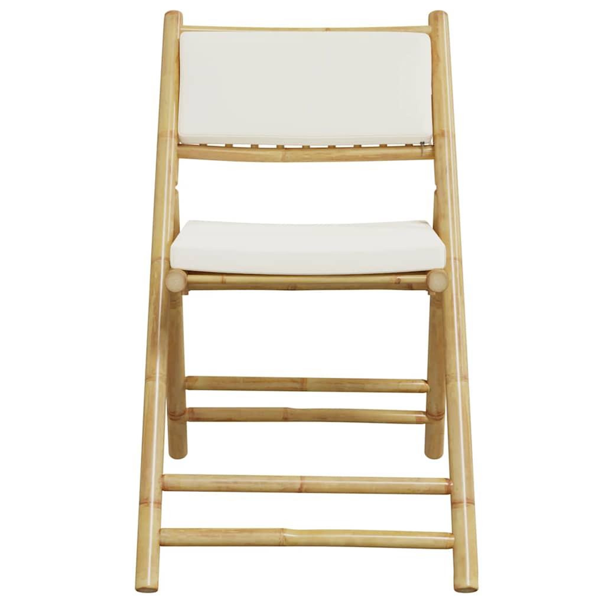 Voir la diapositive 4 : VIDAXL Chaises de bistro pliantes lot de 4 et coussins blanc creme