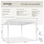 Voir la diapositive 6 : tectake Pavillon 3 x 3 m blanc