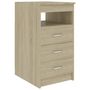 Voir la diapositive 2 : VIDAXL Armoire a tiroirs Chene sonoma 40x50x76 cm Bois d'ingenierie