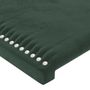 Voir la diapositive 5 : VIDAXL Tete de lit a LED Vert fonce 147x16x118/128 cm Velours