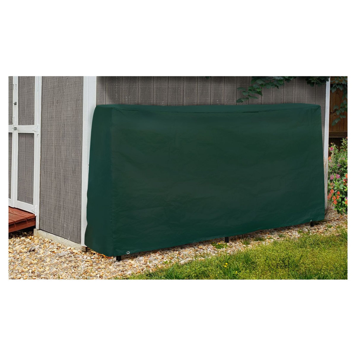 Housse pour serre bûche - Vert - 200x60x112cm