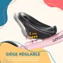 Voir la diapositive 6 : HOMCOM Tricycle enfant multi-équipé garde-boue sonnette panier pédales antidérapantes siège réglable avec dossier métal rose