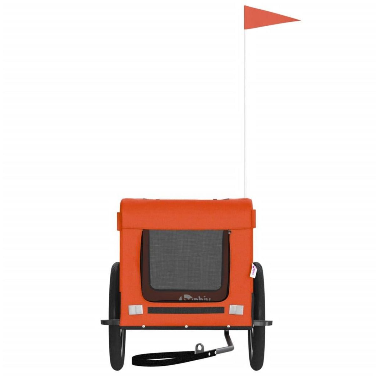 VIDAXL Remorque de velo pour animaux de compagnie orange et noir