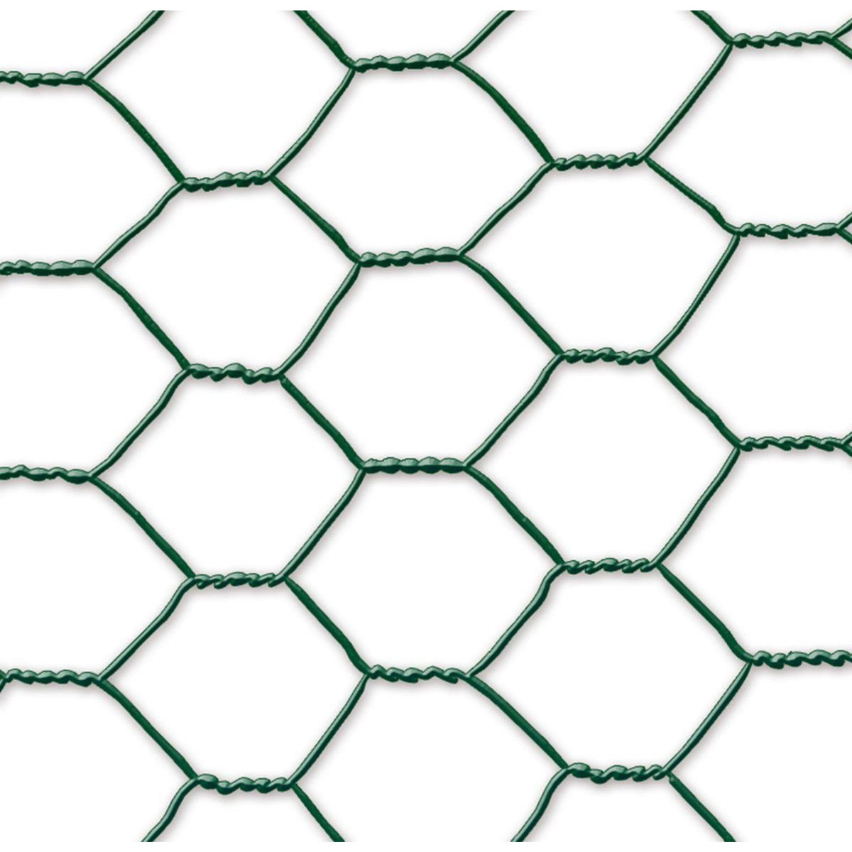 Nortene Grillage métal plastifié - 1 x 10 m/41 x 0,8 mm  Galvanex Plast 41  - triple torsion -Vert