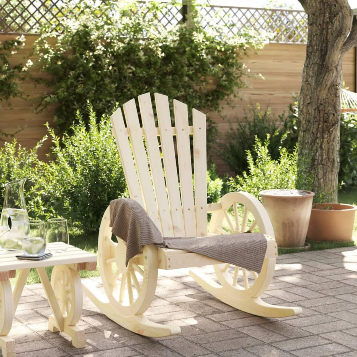 VIDAXL Chaise a bascule Adirondack bois de sapin massif