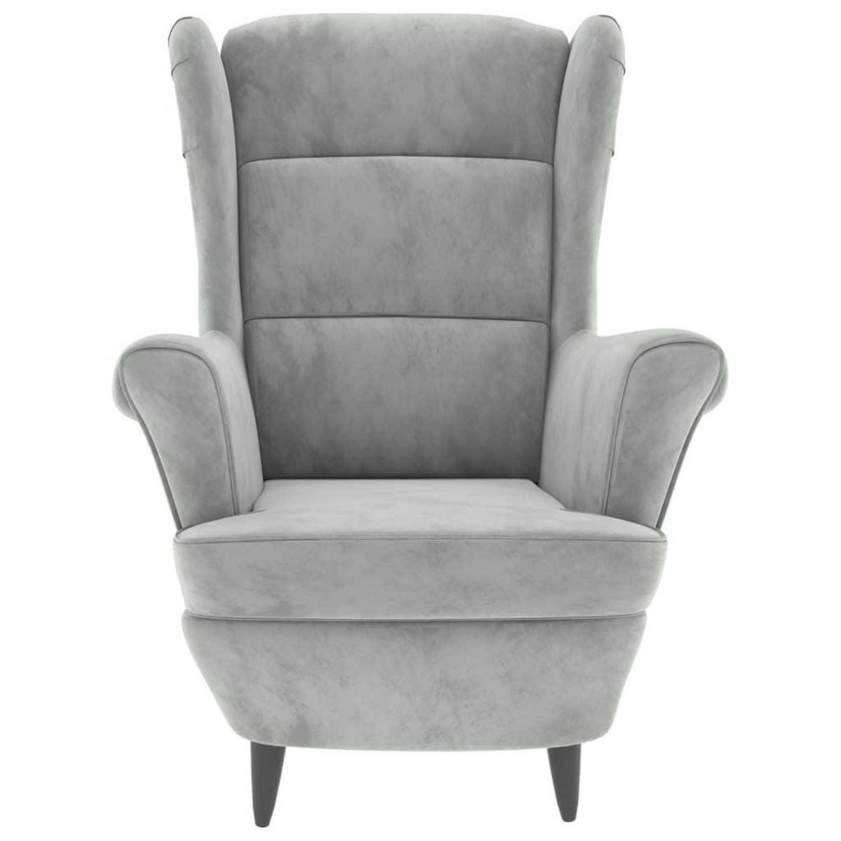 VIDAXL Fauteuil gris clair velours