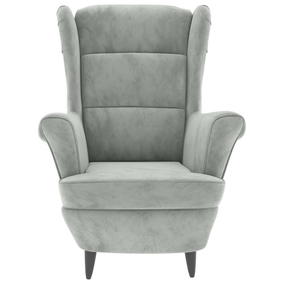VIDAXL Fauteuil gris clair velours