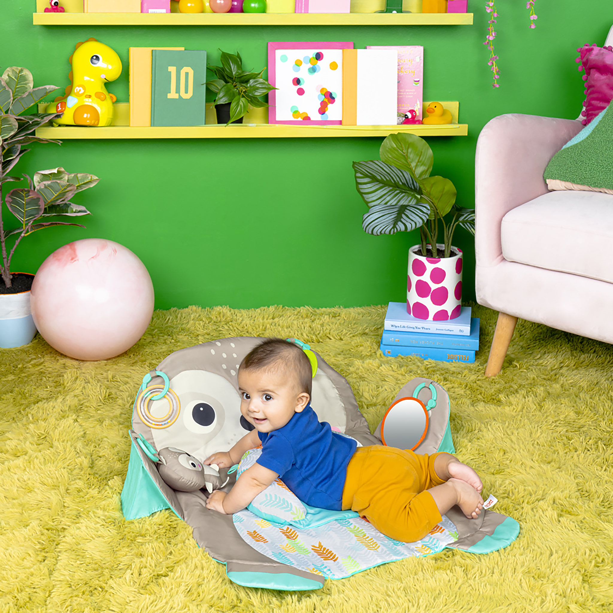 Voir la diapositive 8 : Bright Starts Tapis d'activités Paresseux bébé 