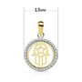 Voir la diapositive 2 : L'ATELIER D'AZUR Collier - Pendentif Or 18 Carats 750/000 Main de Fatma - Chaine Dorée