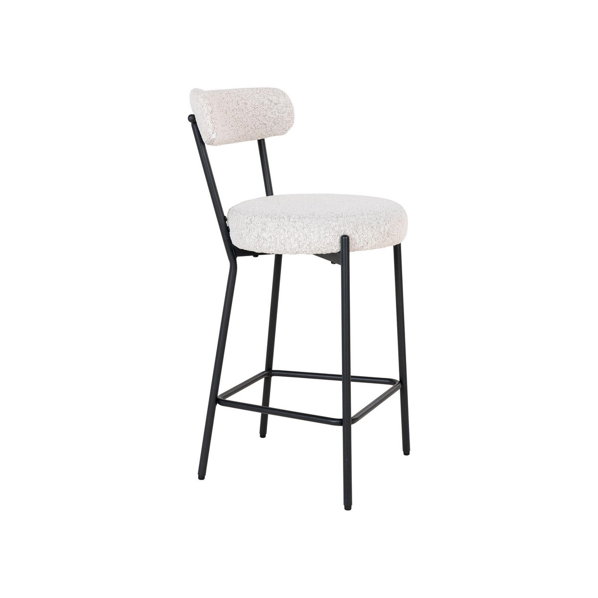 LISA DESIGN Ivanec - tabouret de bar - en tissu bouclette
