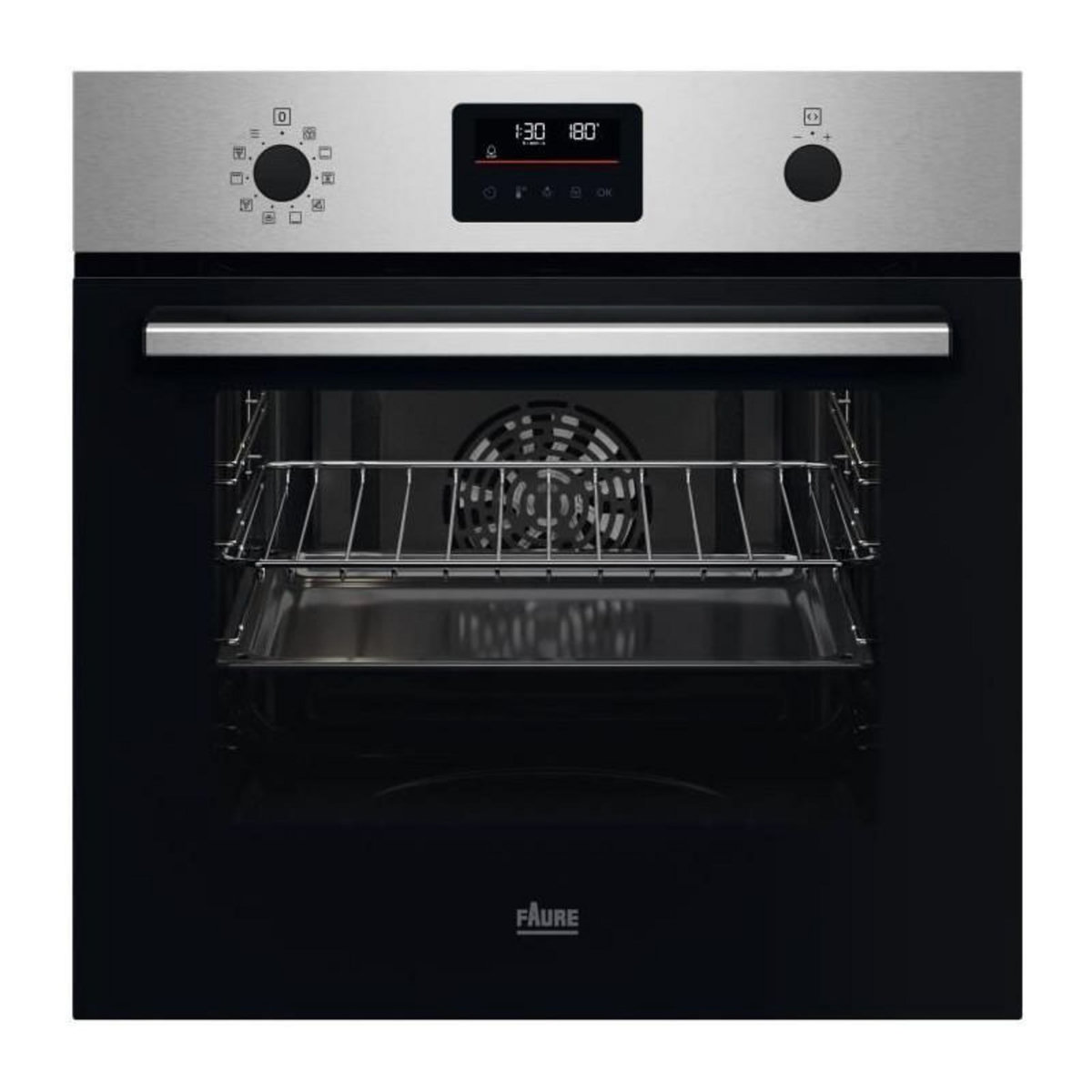 FAURE Four multifonction encastrable - Pyrolyse - FAURE - FOPWC6X2 - Inox - Porte froide