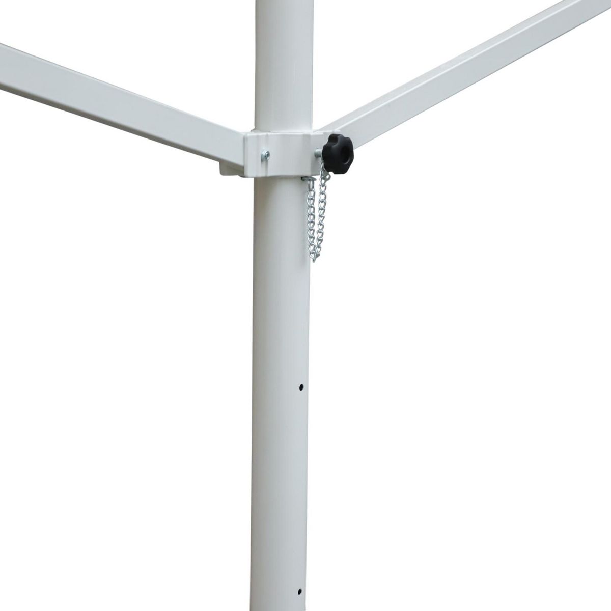 OUTSUNNY Store double pente manuel rétractable inclinaison réglable acier époxy blanc polyester imperméabilisé anti-UV beige dim. 4,50L x 3,40l x 2,55H m