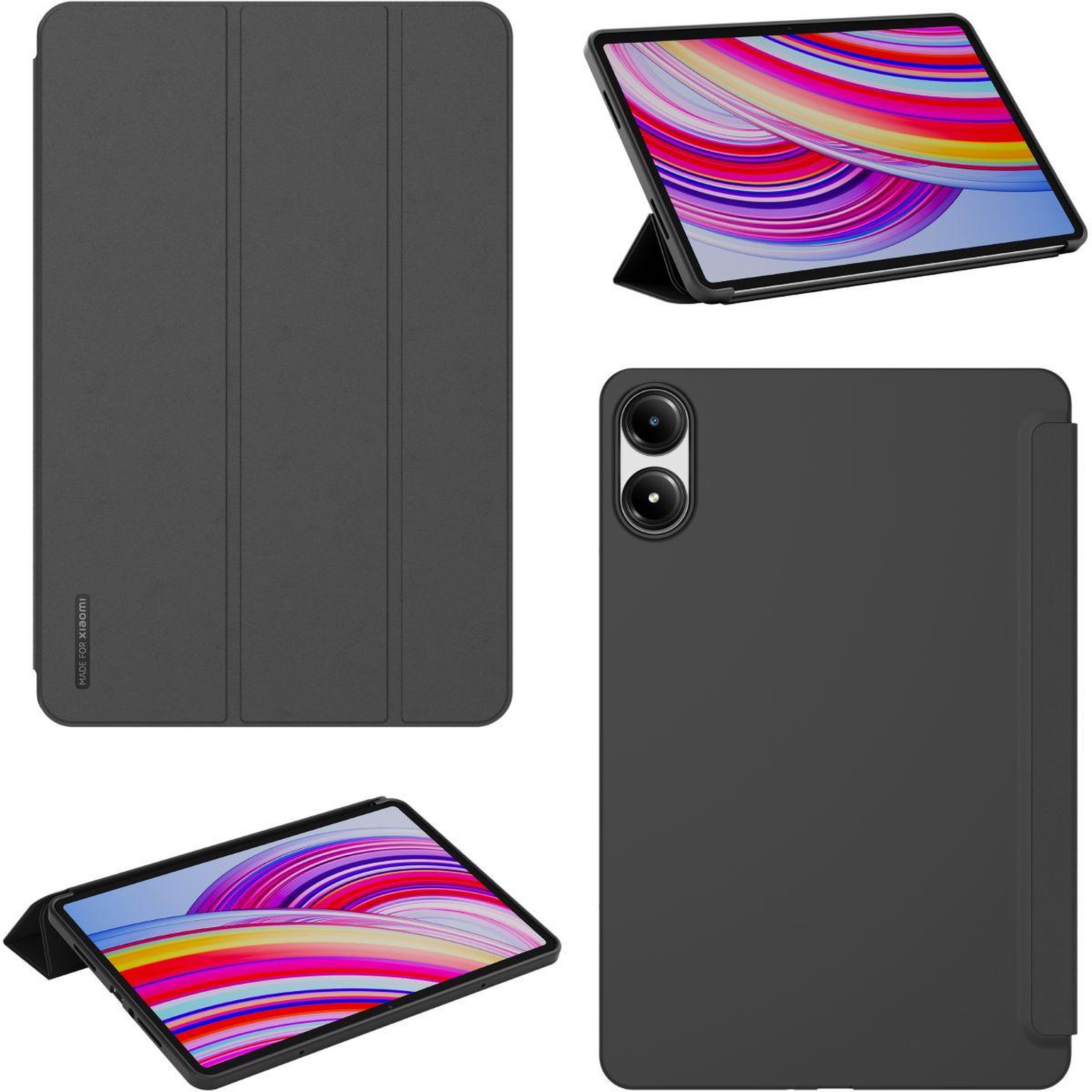 Voir la diapositive 2 : MADE FOR XIAOMI Etui Redmi Pad Pro Noir folio