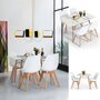 MEUBLE EXPRESS Ensemble table chaises 4 places scandinave blanches plastique bois