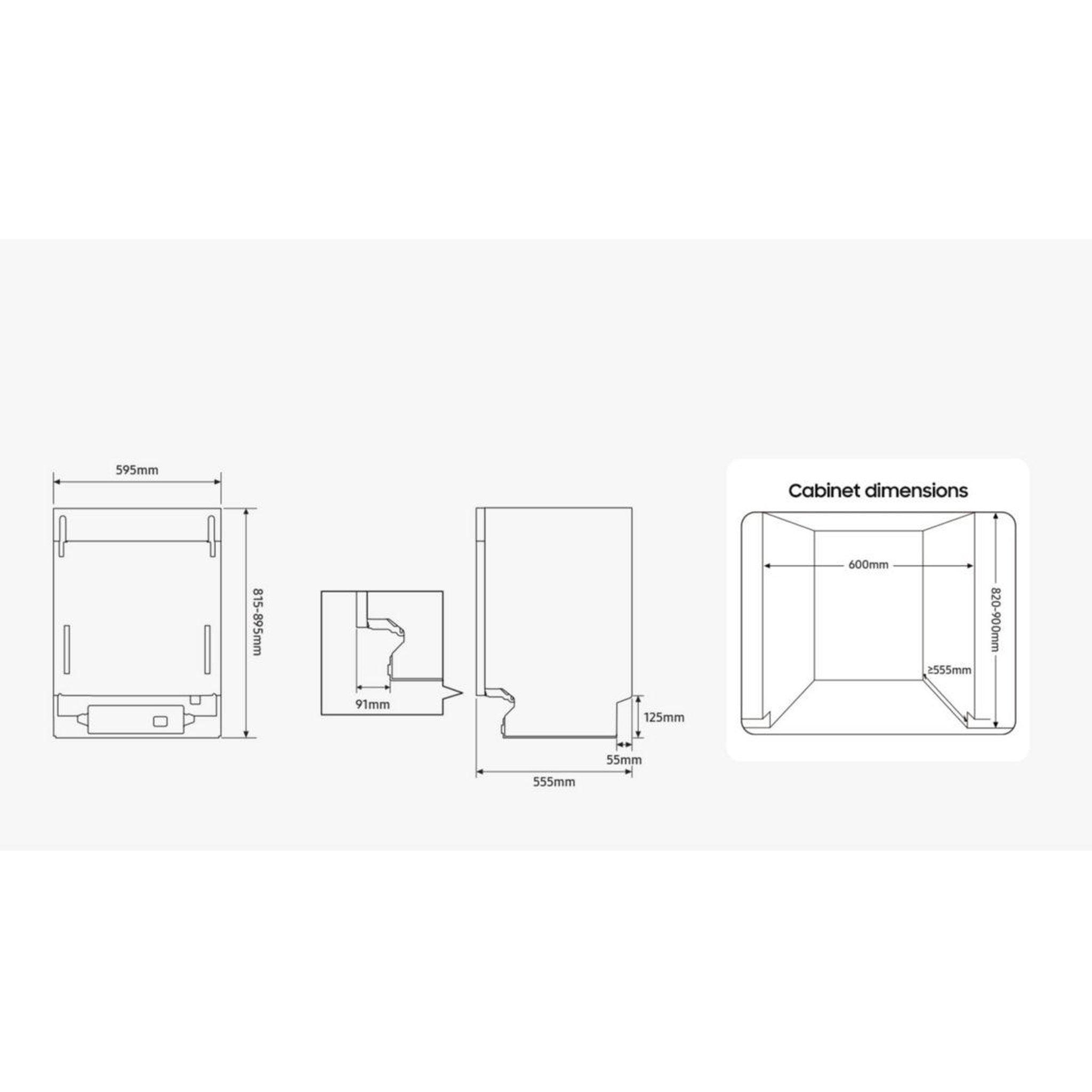 Voir la diapositive 5 : Samsung Lave vaisselle encastrable dw80h73wbi0u1