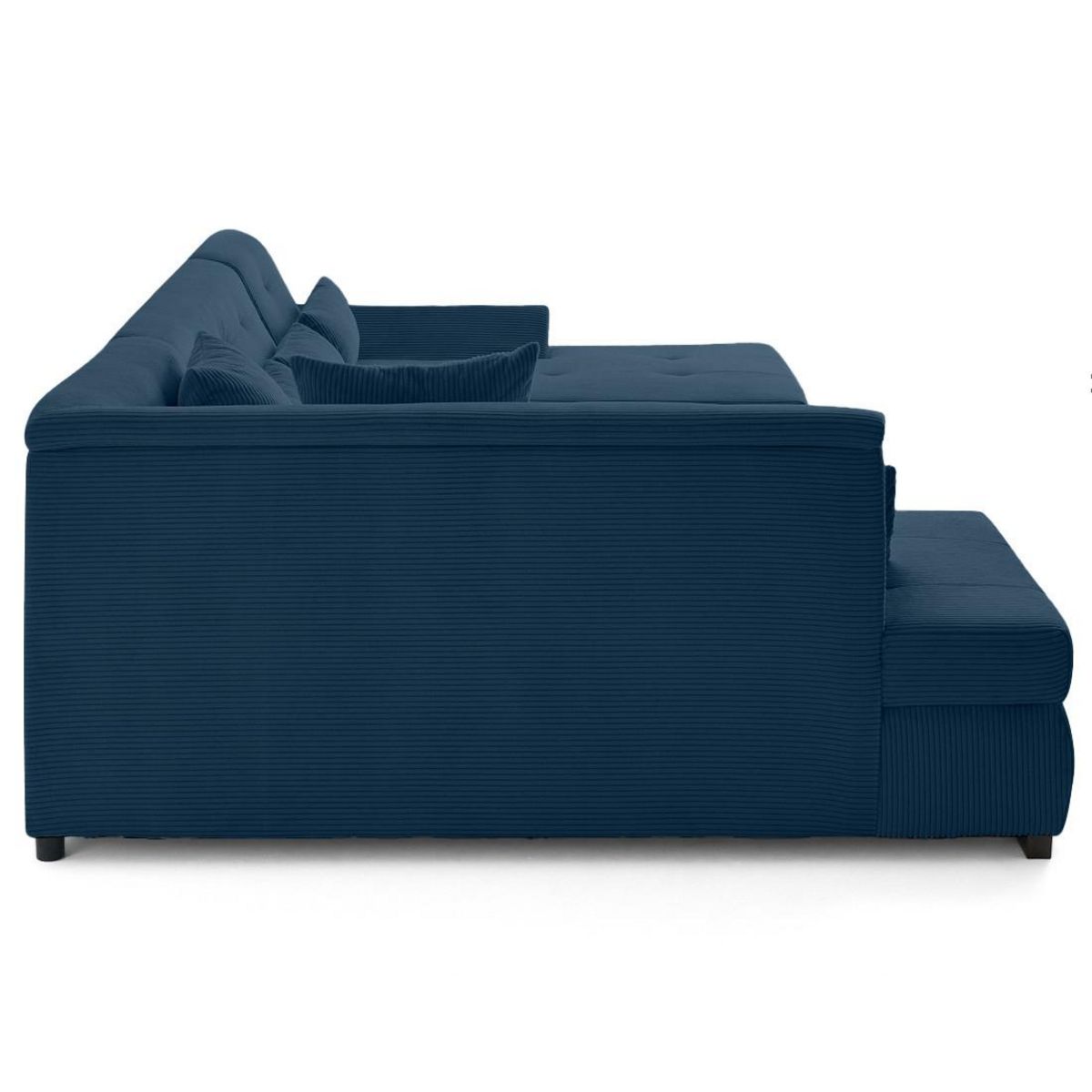 LISA DESIGN Vermont s - canapé panoramique d'angle gauche 7 places en velours côtelé