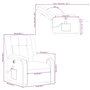 Voir la diapositive 6 : VIDAXL Fauteuil inclinable de massage electrique Marron fonce Tissu