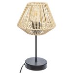 ATMOSPHERA Lampe à poser effet corde Jily. Coloris disponibles : Noir, Beige