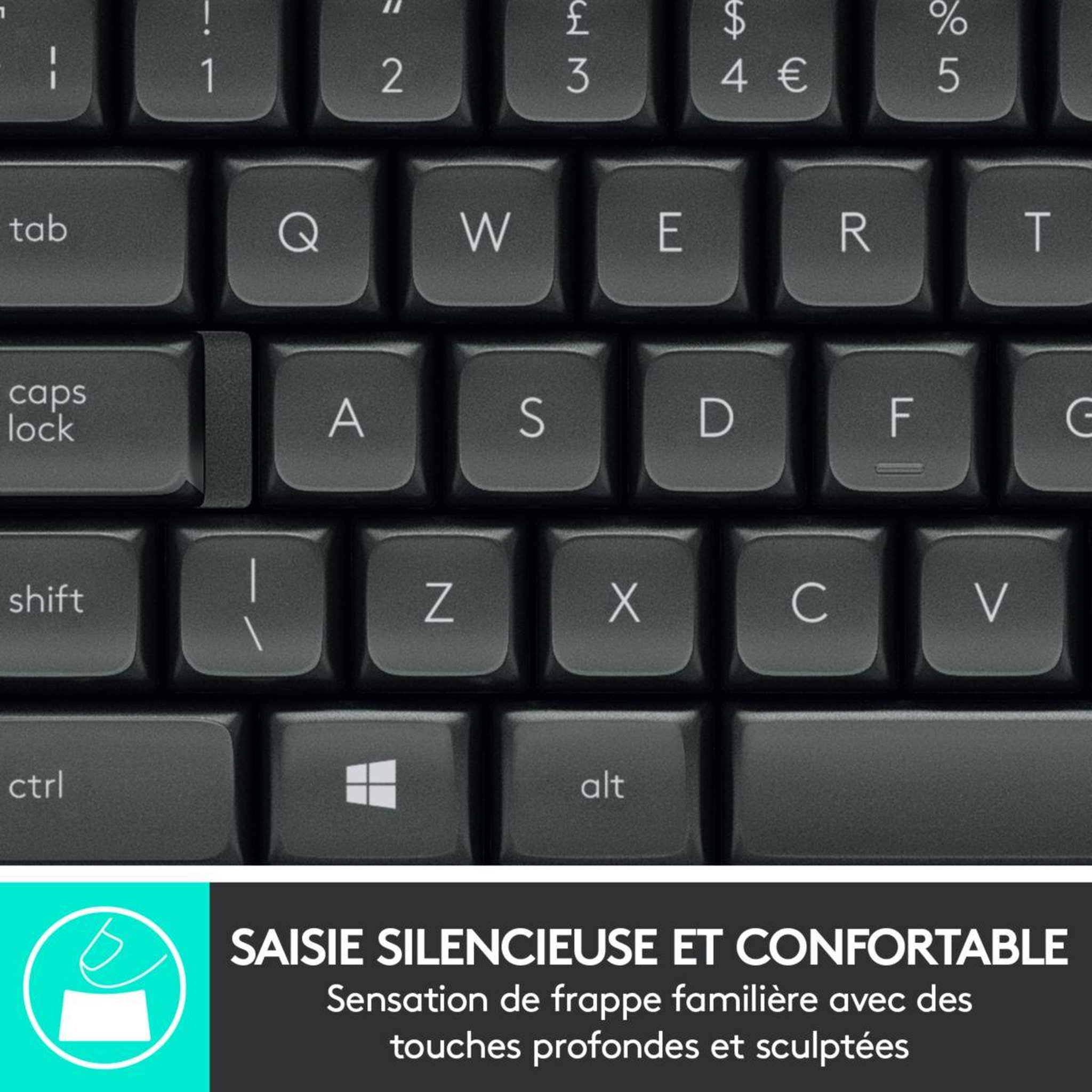 Voir la diapositive 3 : Logitech Clavier + souris mk545 advanced