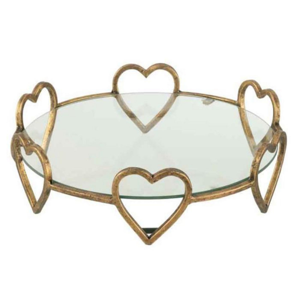 Paris Prix Plateau de Présentation  6 Cœurs  36cm Or