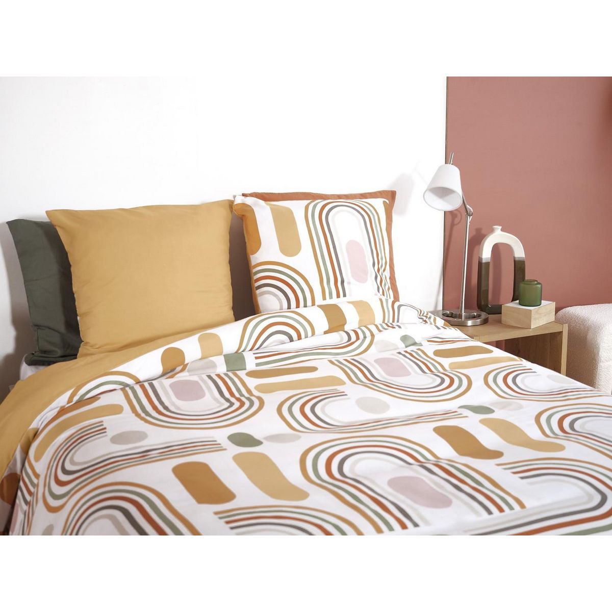 Home collection Parure de couette 3pcs 240x220cm microfibre karting