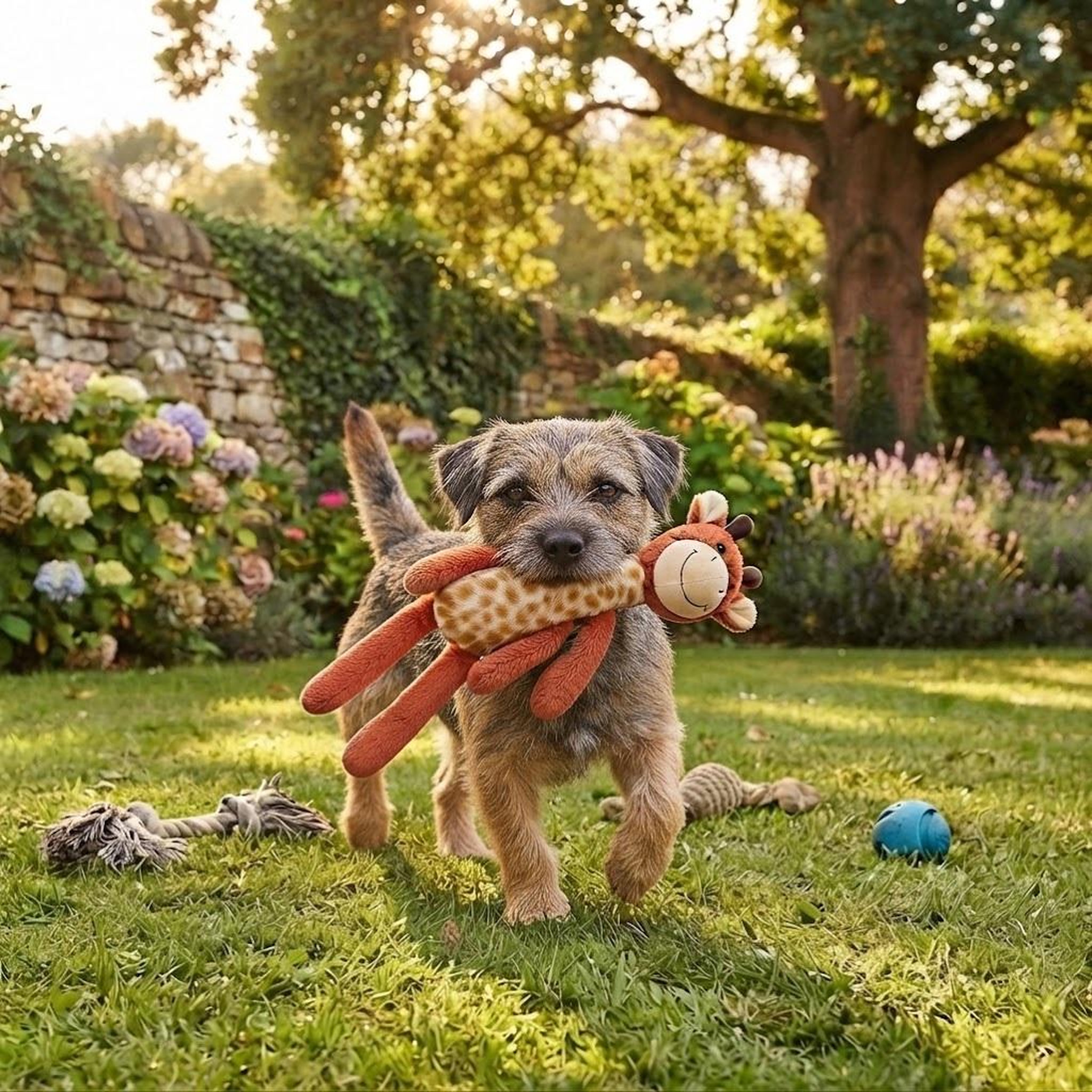 Voir la diapositive 6 : Eden Jeu sonore pour chien garfa la girafe en peluche