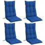 Voir la diapositive 3 : VIDAXL Coussins de chaise a dossier haut lot de 4 bleu royal