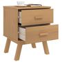Voir la diapositive 5 : VIDAXL Table de chevet OLDEN marron bois de pin solide
