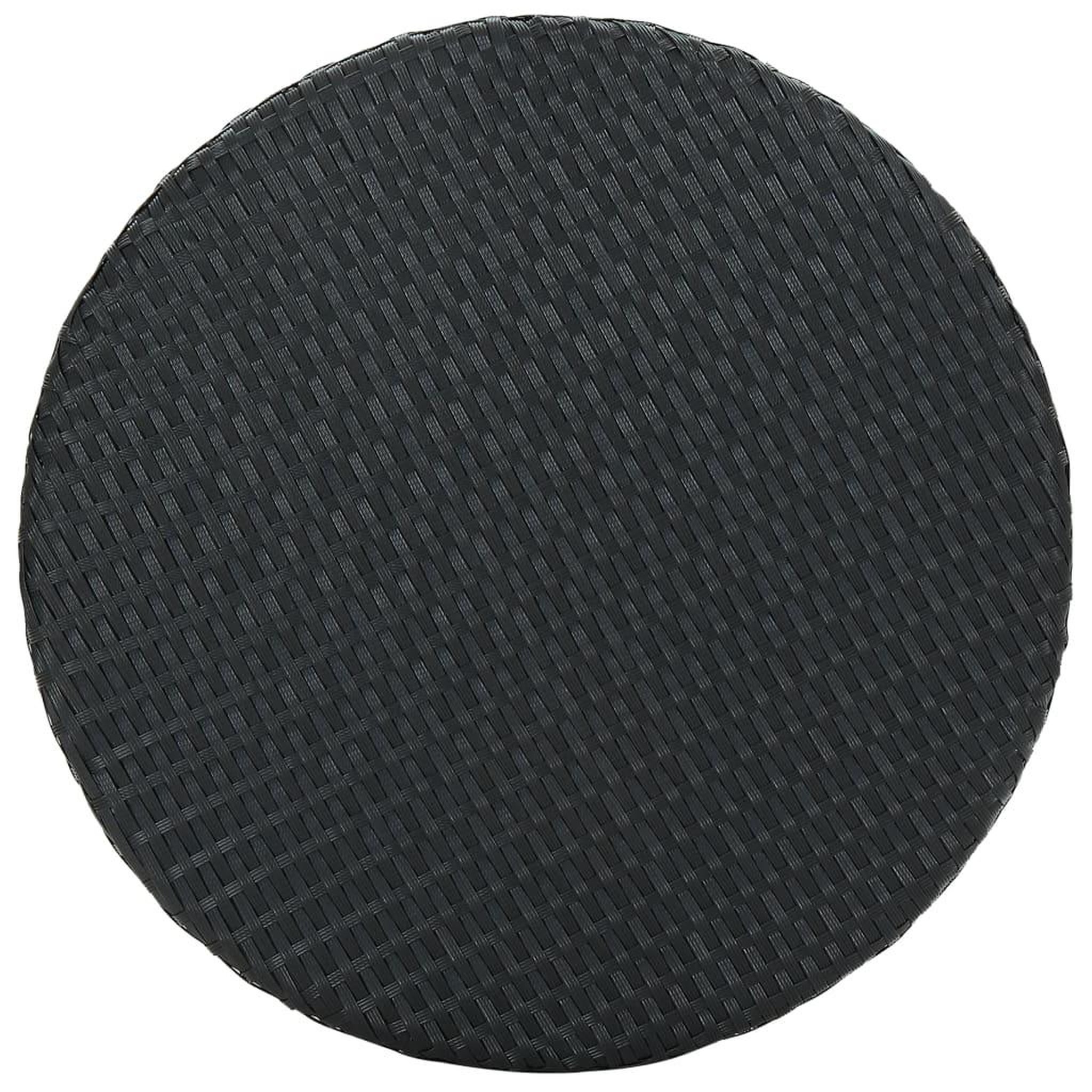 Voir la diapositive 2 : VIDAXL Table de jardin Noir 60,5x106 cm Resine tressee
