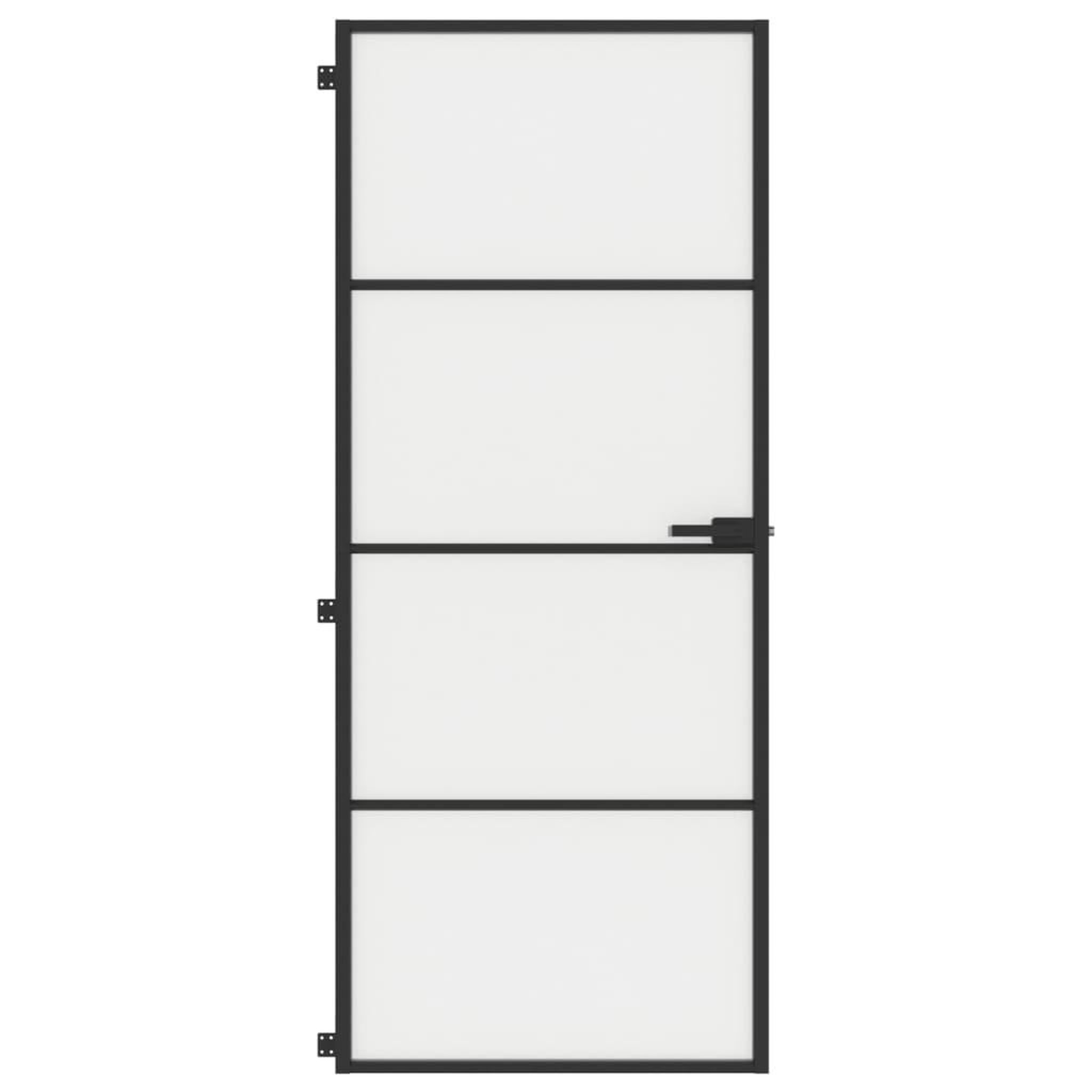 Voir la diapositive 3 : VIDAXL Porte interieure mince noir 83x201,5 cm verre trempe aluminium