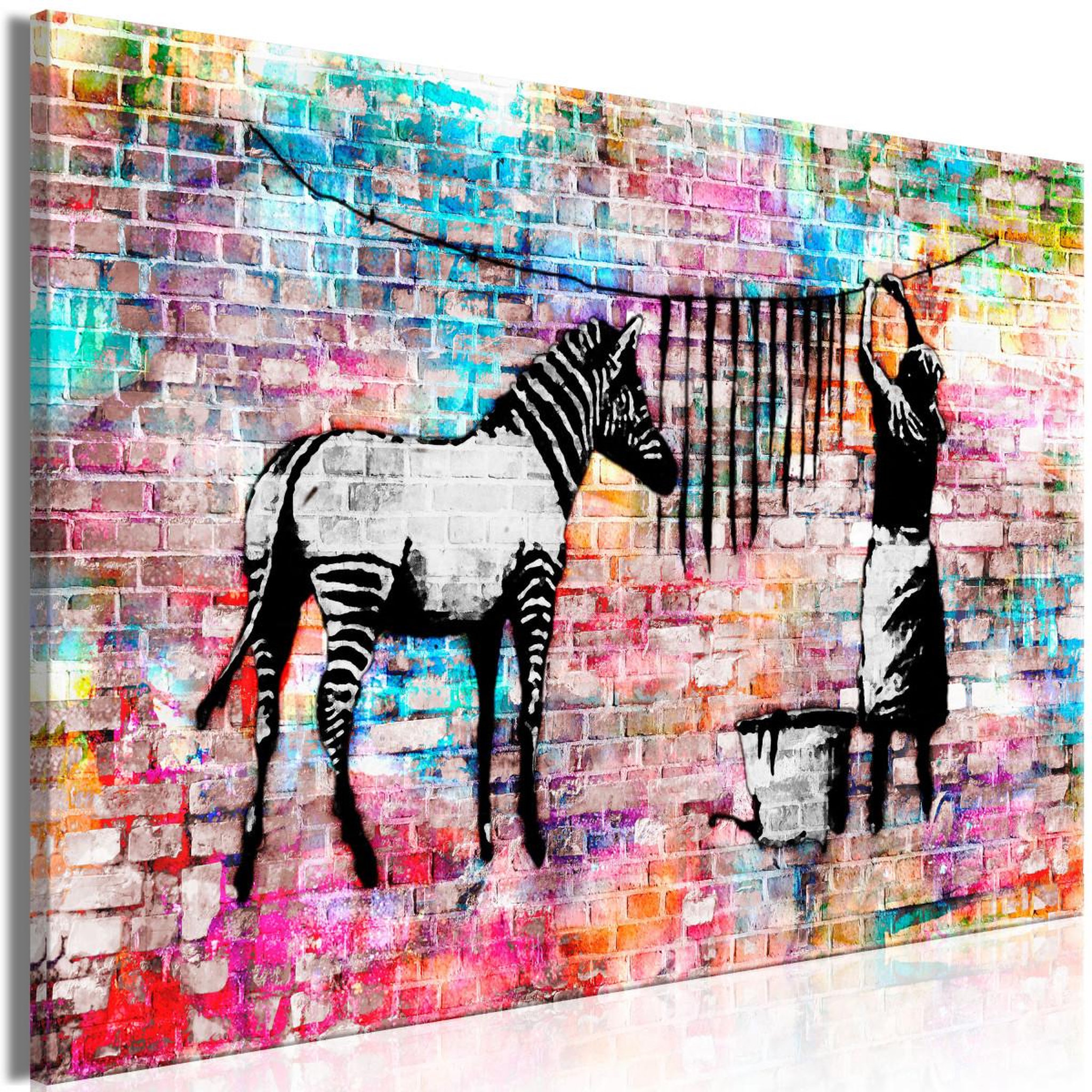 Paris Prix Tableau imprimé  colourful washing wide. Coloris disponibles : Multicolore