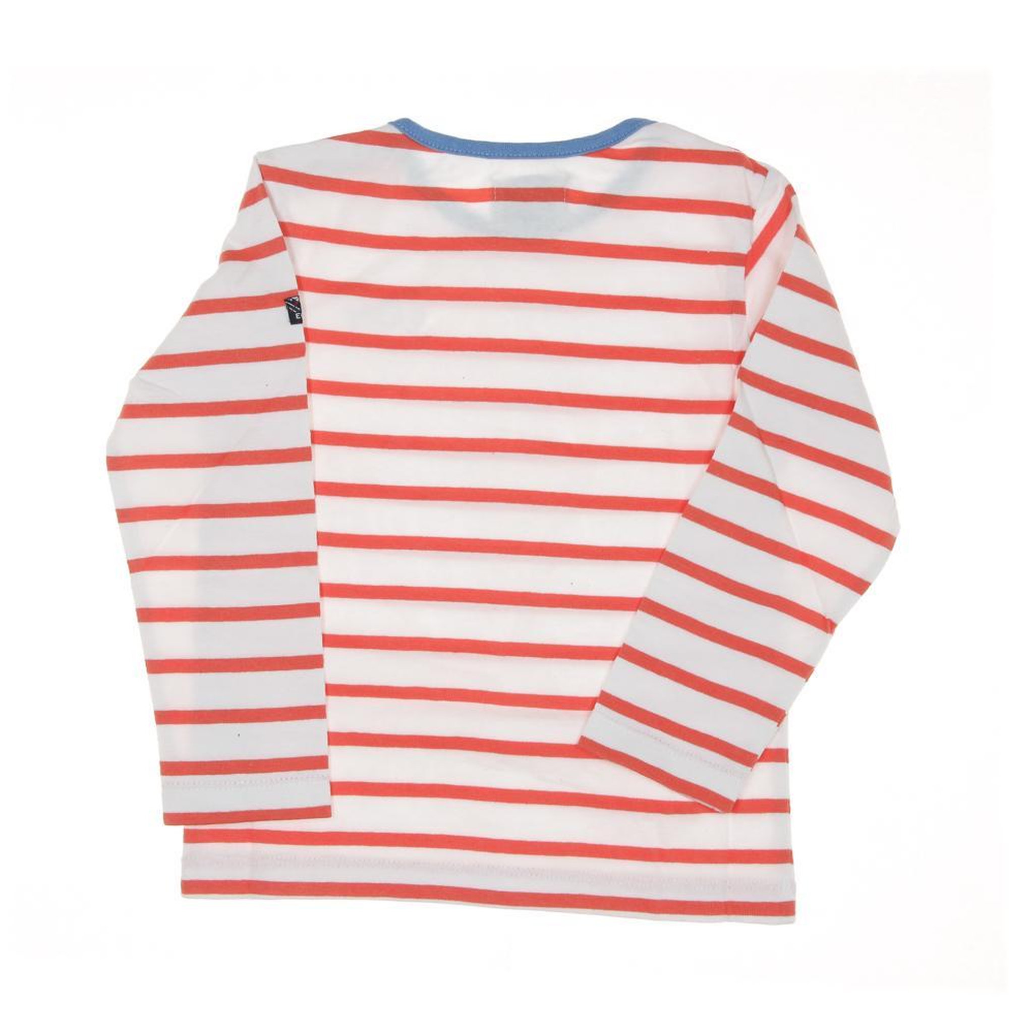 Voir la diapositive 2 : ELLE EST OU LA MER T-shirt Marinière Blanc/Corail Enfant EOM Eloris