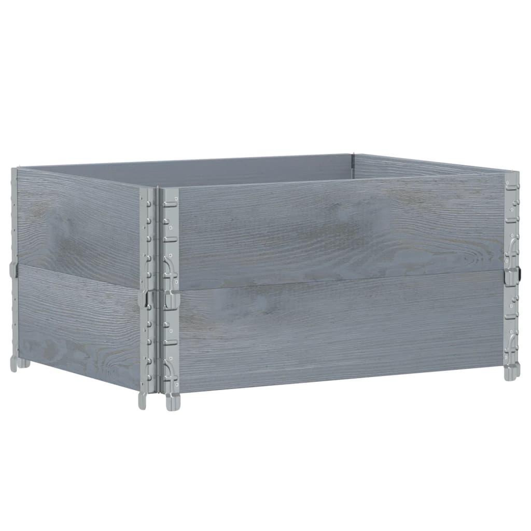 Voir la diapositive 2 : VIDAXL Jardiniere gris 80x60 cm bois massif de pin