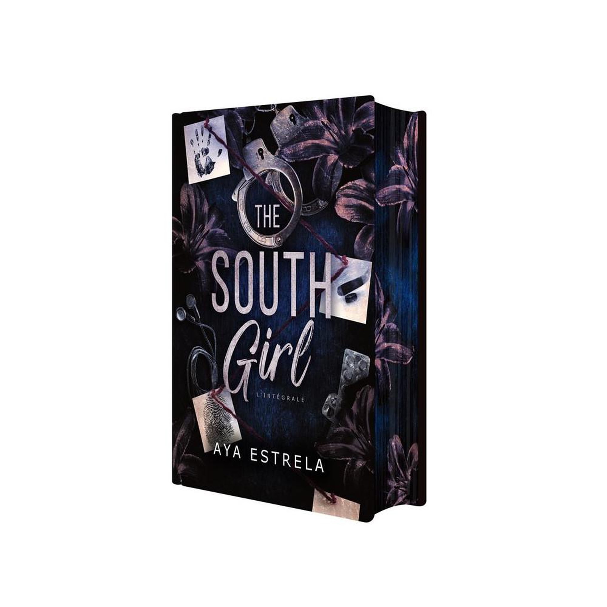Livre the south girl, édition collector reliée, policier/thriller aya estrela, série king's university, couverture texte anglais, 486 pages