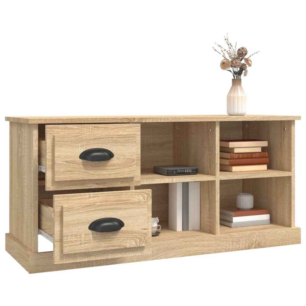 VIDAXL Meuble TV chene sonoma 102x35,5x47,5 cm bois d'ingenierie