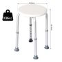 Voir la diapositive 3 : HOMCOM Tabouret de douche réglable en hauteur siège de douche ergonomique pieds antidérapants charge max. 136 Kg alu HDPE blanc