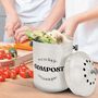 Voir la diapositive 4 : LINXOR Composteur, bac, poubelle à compost de cuisine 5L rond en Inox - Beige