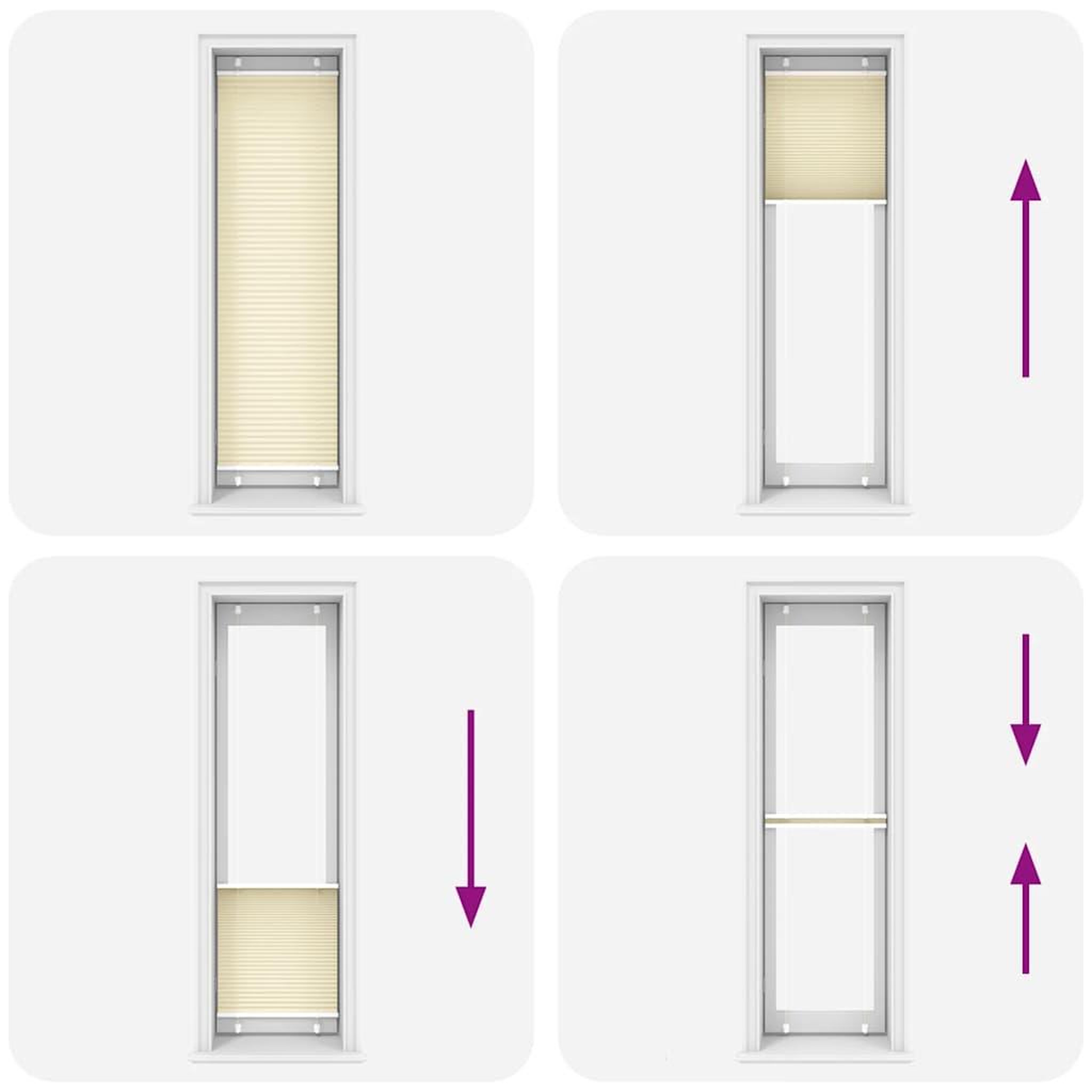 Voir la diapositive 5 : VIDAXL Store plisse creme 65x200 cm largeur du tissu 64,4 cm polyester