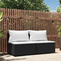 Voir la diapositive 1 : VIDAXL Canapes centraux de jardin et coussins 2pcs Noir Resine tressee