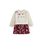 Petit Béguin Robe enfant en molleton Mila. Coloris disponibles : Beige