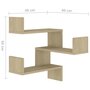 Voir la diapositive 6 : VIDAXL Etagere d'angle murale Chene Sonoma 40x40x50 cm bois ingenierie