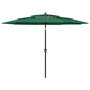 Voir la diapositive 1 : VIDAXL Parasol de jardin a 3 niveaux avec mat en aluminium vert 3 m