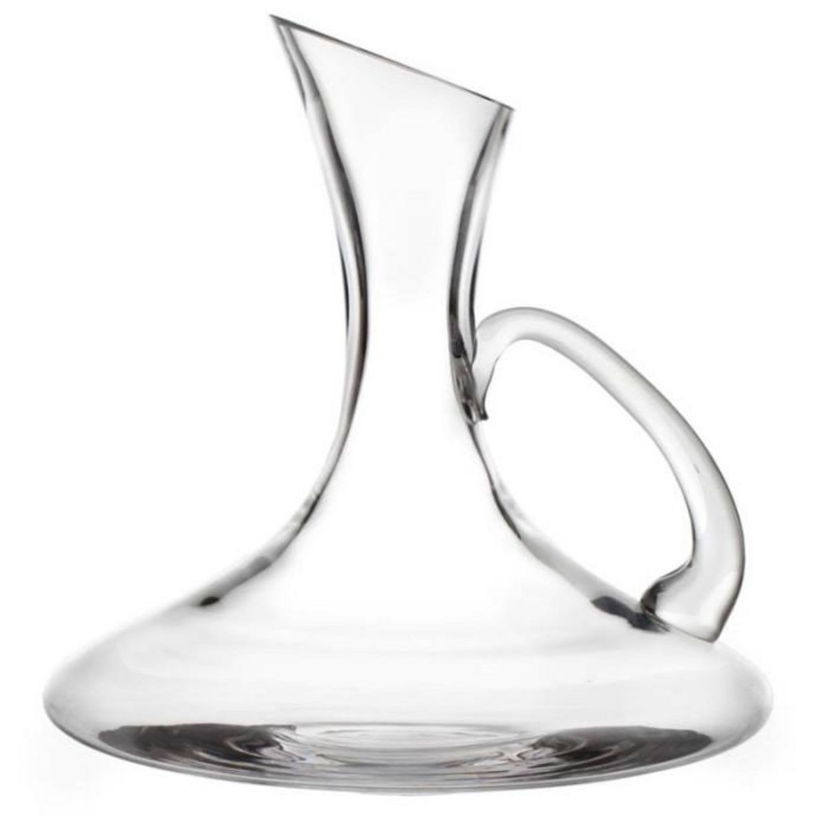 SECRET DE GOURMET Carafe à Décanter avec Anse  Evasé  1,25L Transparent