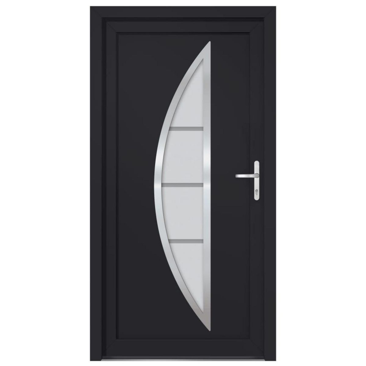 VIDAXL Porte d'entree anthracite 108x208 cm PVC
