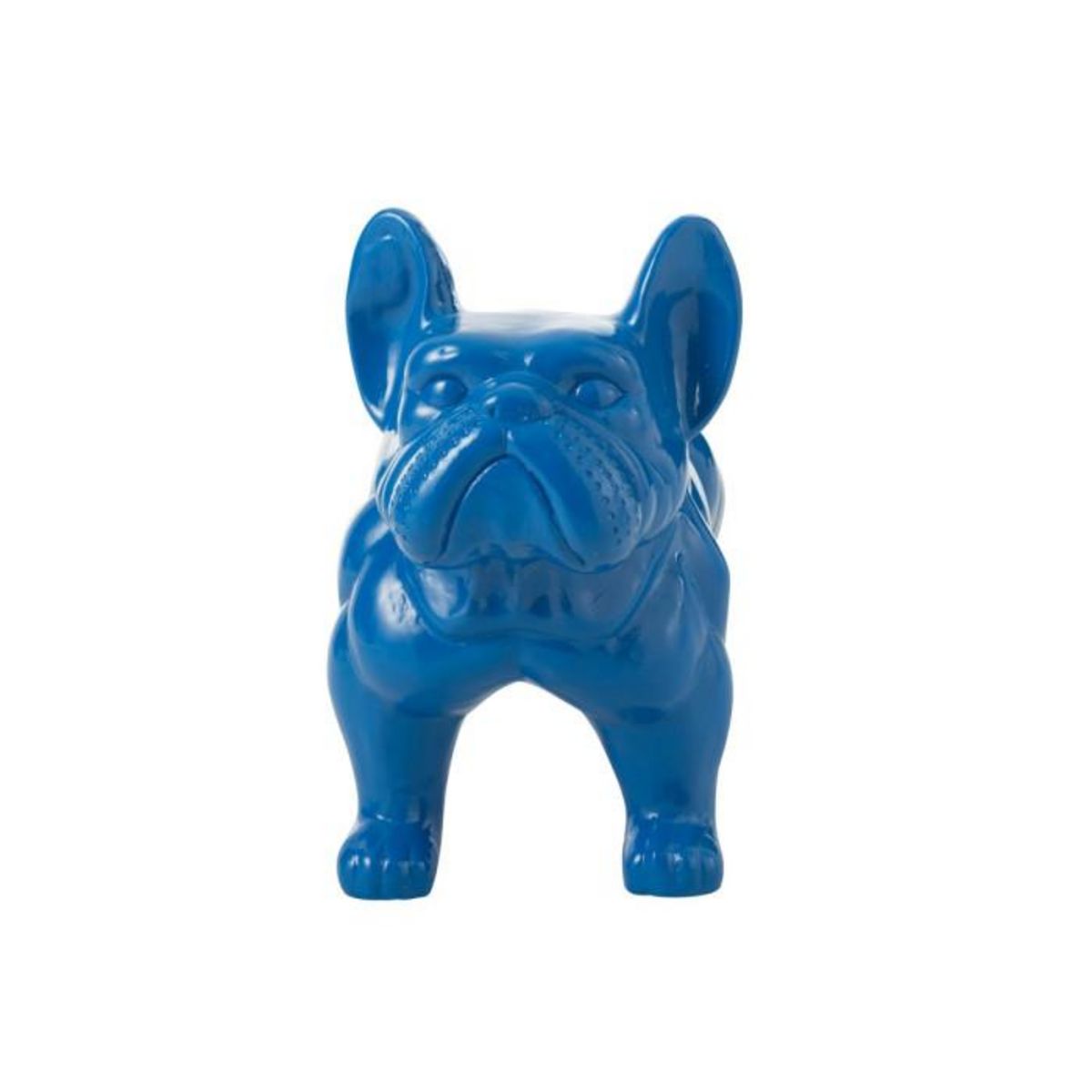 Paris Prix Statue Déco  Bulldog  88cm Bleu