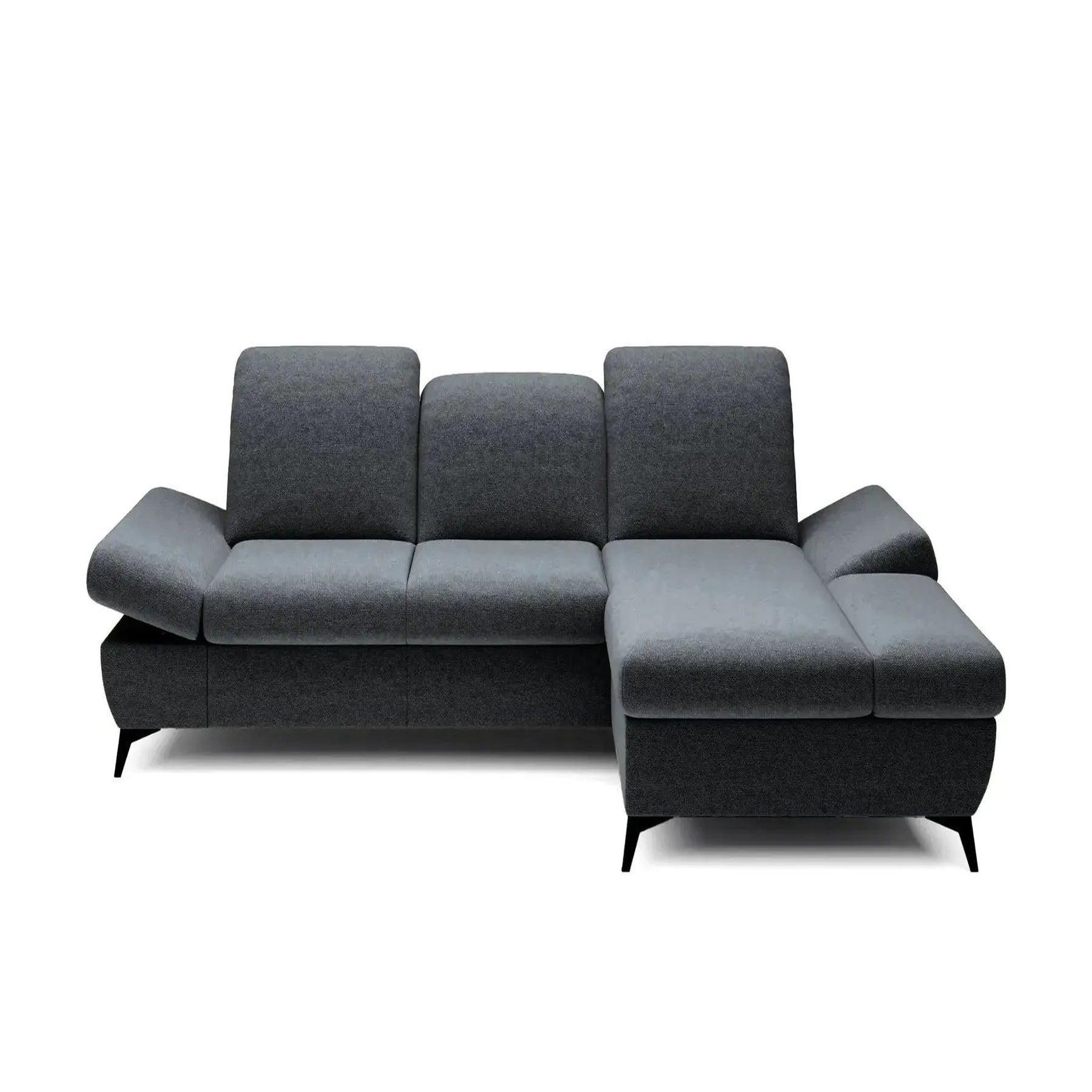 Voir la diapositive 1 : CASANOVA PARIS Livia - canapé d'angle convertible tissu chiné