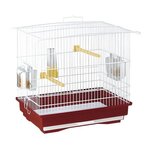Ferplast Petite cage oiseaux - 2 mangeoires, 2 perchoirs, 1 abreuvoir - FERPLAST